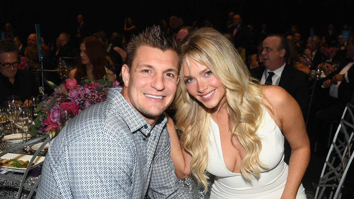 Rob Gronkowski and Camille Kostek attend The Event hosted by the Shaquille O’Neal Foundation.