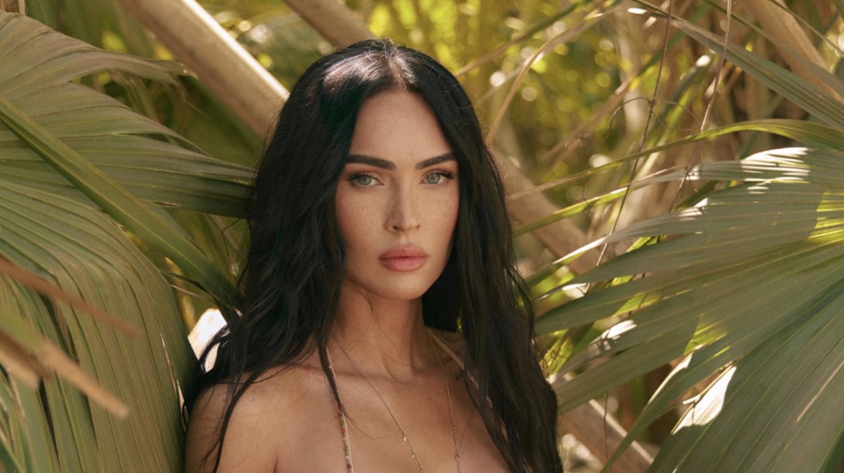 Megan Fox was photographed by Greg Swales in Dominican Republic. Swimsuit by