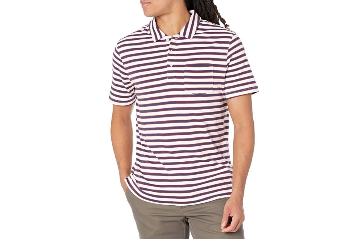 Men's Jersey Polo with stripes