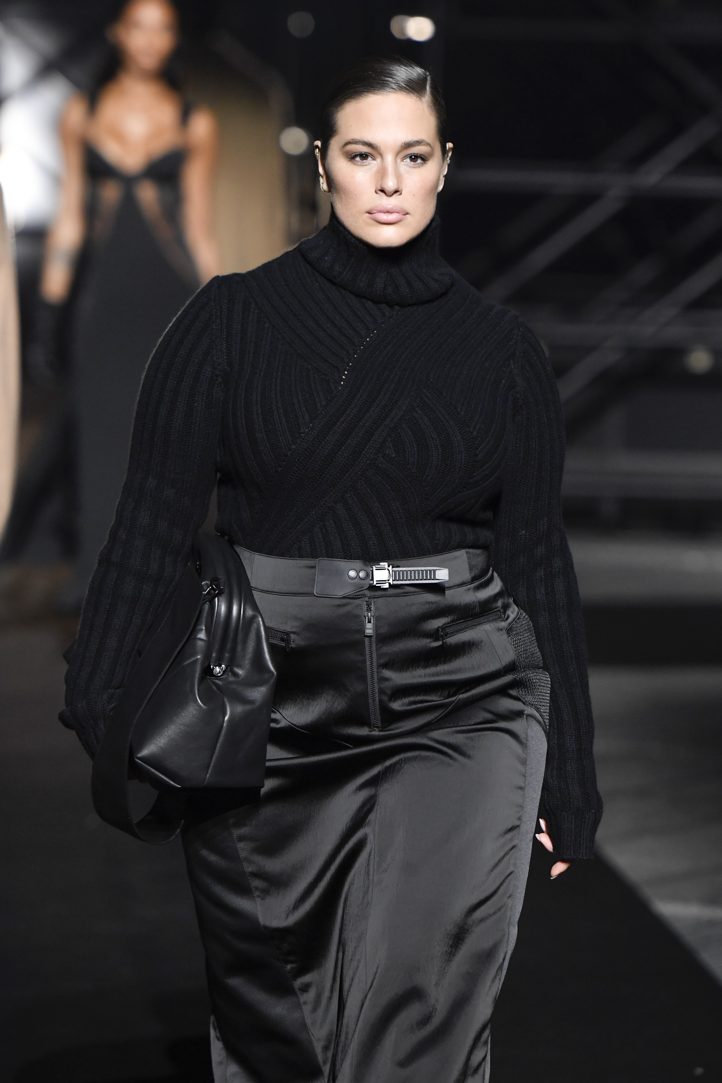 Ashley Graham walks the runway during the Boss Ready to Wear Spring/Summer 2023 fashion show as part of the Milan Fashion Week. 