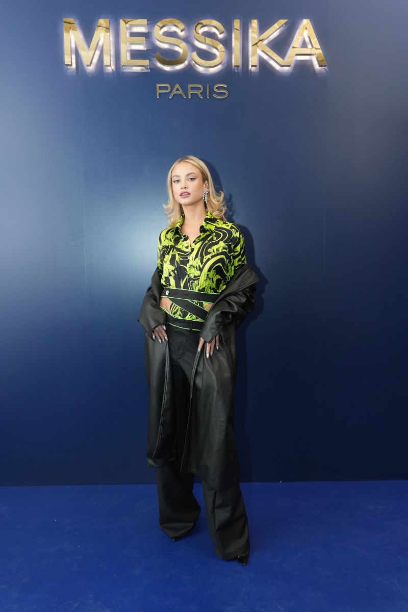 Rose Bertram attends the Messika Womenswear Spring/Summer 2023 show as part of Paris Fashion Week.