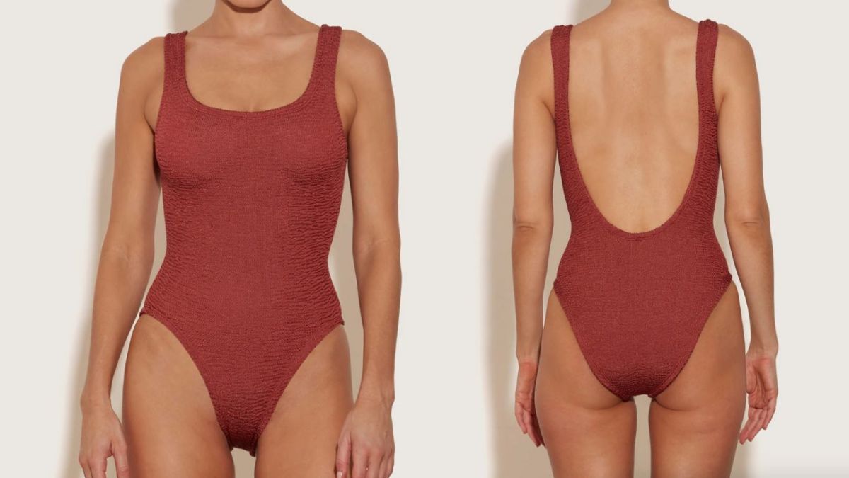 low back square neck one-piece