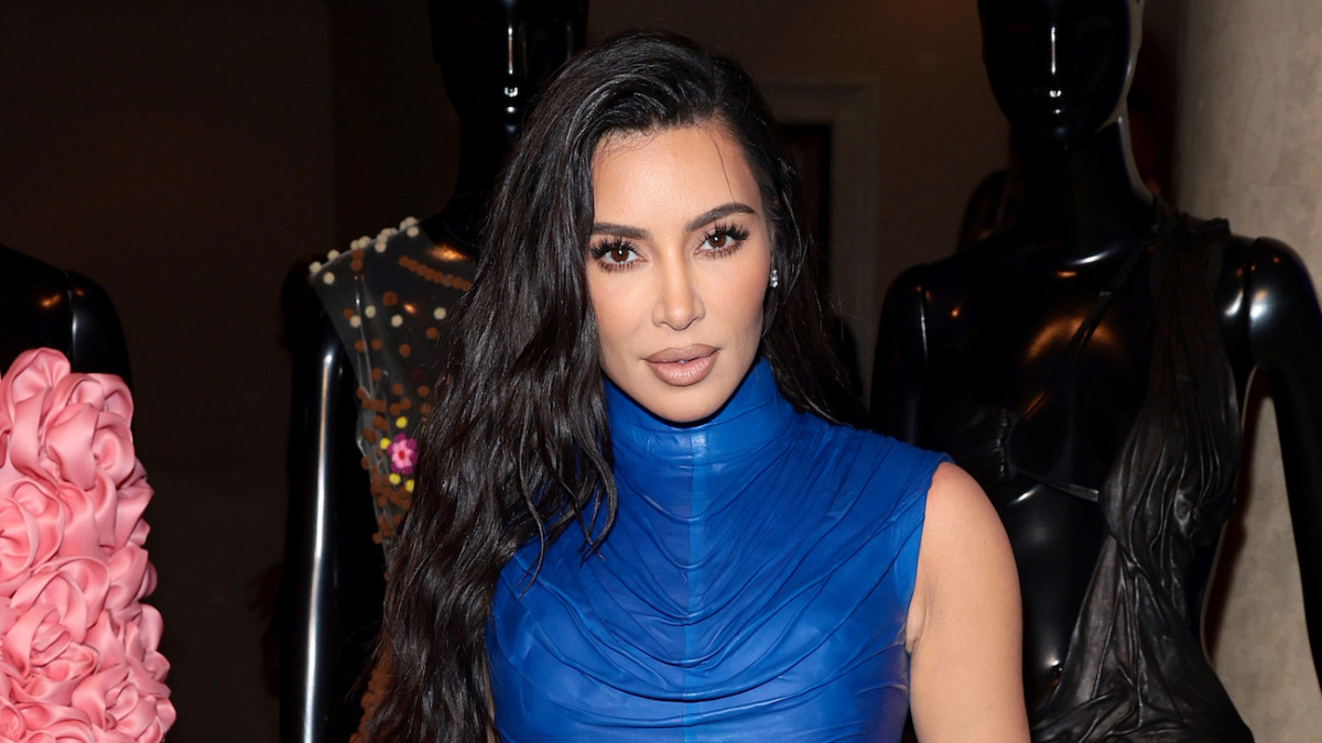 Kim Kardashian Is Glowing in a Reflective Triangle Bikini Set and ...