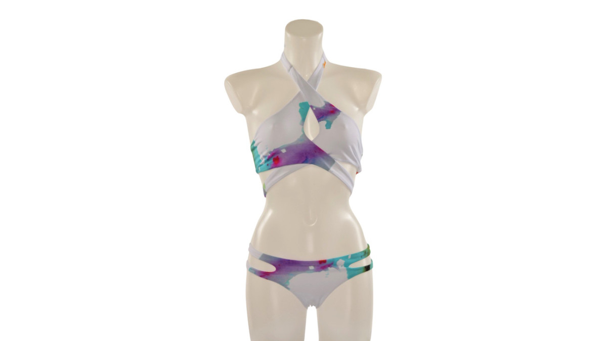 BeautyIn Women's Two Pieces Bikini Swimsuits Padded Top Tie Side Triangle  Bathing Suit