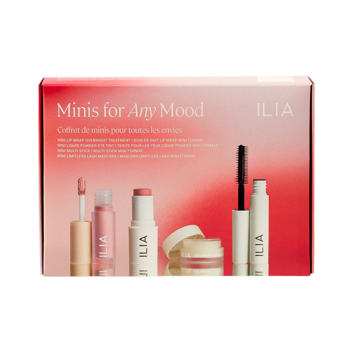 One of the best makeup gift sets for women who love all things beauty, the Ilia Minis For Any Mood Gift Set available now at Sephora