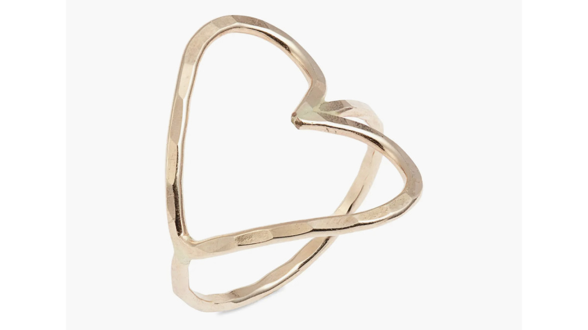 One of The Best Jewelry Gifts for the 2023 Holiday Season Ring Edition, the Nashelle Complete Heart Ring available now at Nordstrom