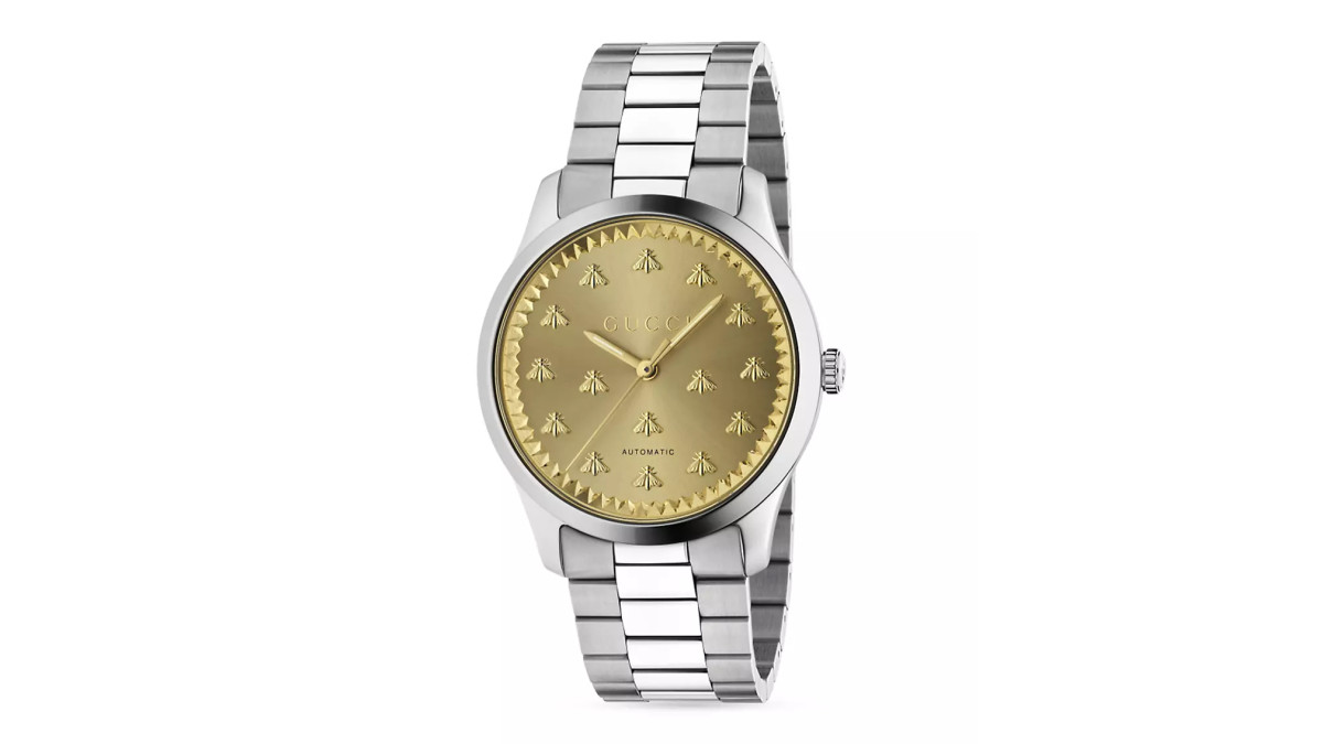 One of The Best Jewelry Gifts for the 2023 Holiday Season Bracelet and Watch Edition, the Gucci G-Timeless Multibee Stainless Steel Watch available now at Saks Fifth Avenue