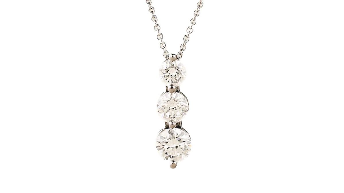 Peace Jewelers three stone pendant